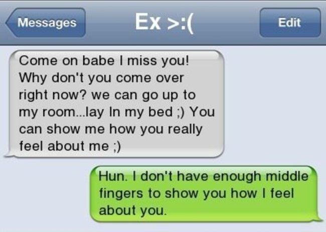 35 funny responses from exes