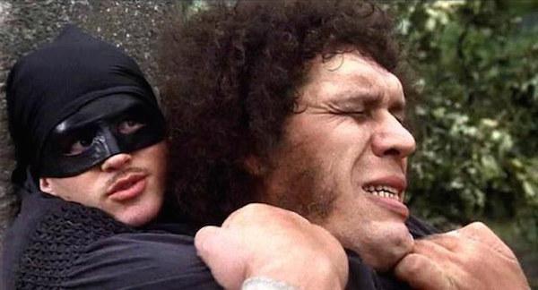 A body double was used for the scene when Westley jumps on Fezzik’s back because André the Giant had severe back issues.