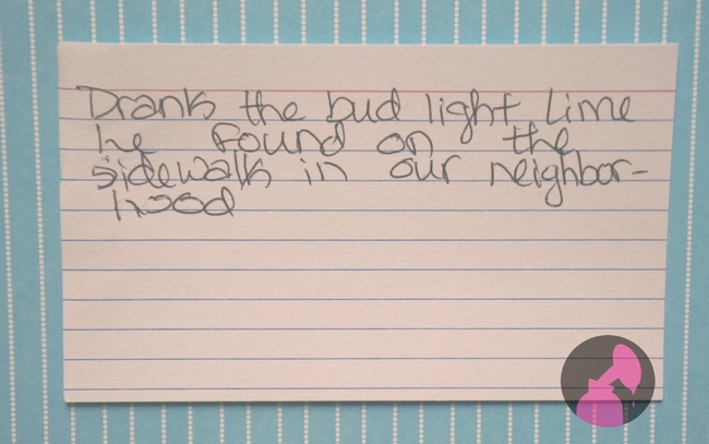 handwriting - Dranks the bud light time Silenals in our neighbor