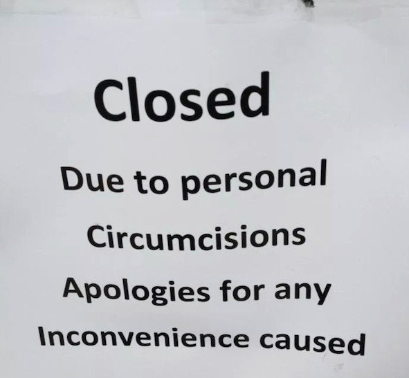 14 Closed Signs You Can't Argue With
