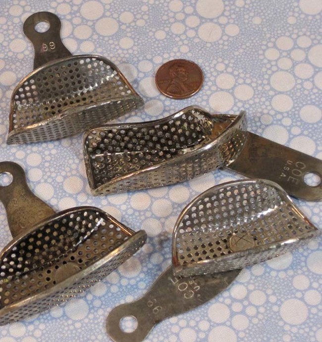 These bizarre little things are vintage dental molds from the 1950s, and they're only $8!