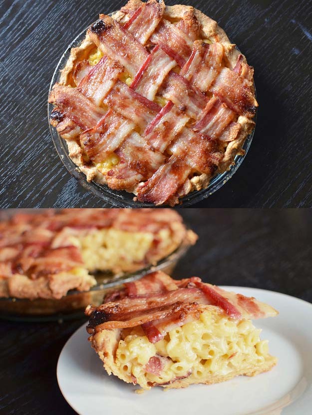 Fruit pies are so 1965. Bacon and macaroni and cheese pies are the way of the future.