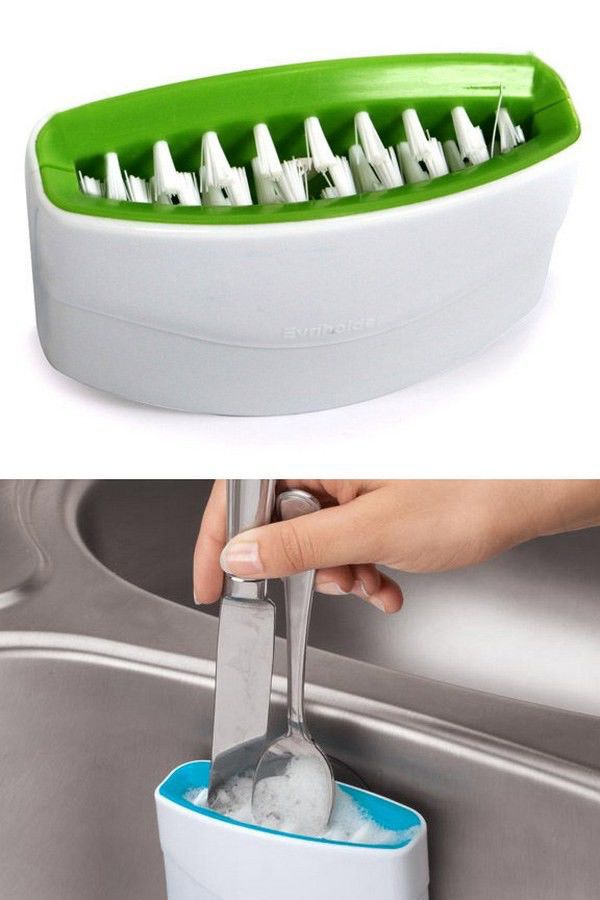 This scrubber is made especially for silverware.