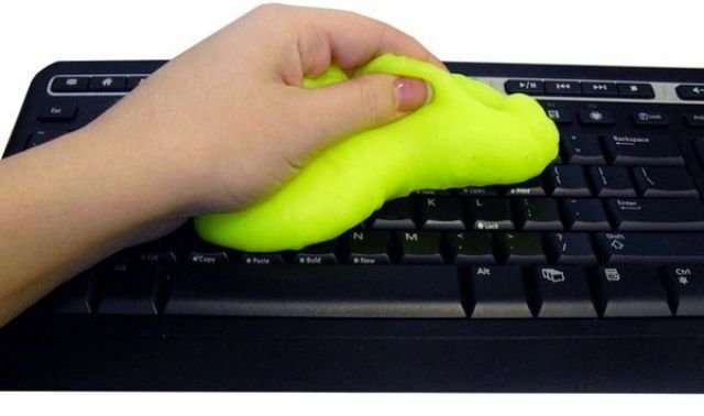 This slime will pick up all the dirt in your keyboard.