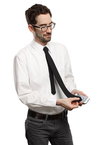 This microfiber tie gives you easy access to cleaning your screens.