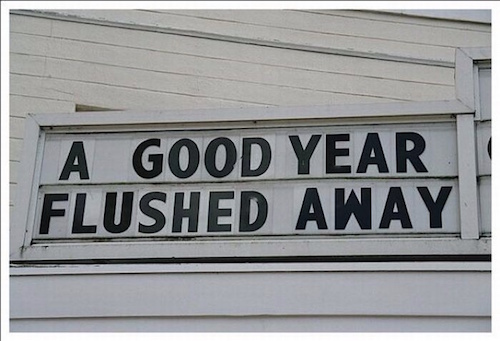 street sign - A Good Year Flushed Away