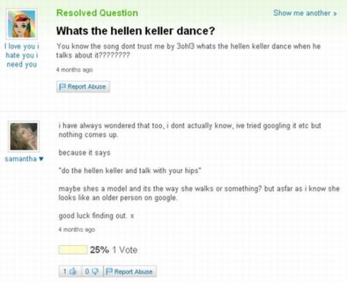 24 yahoo answers that are WTF?