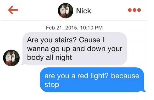 great one liners for tinder