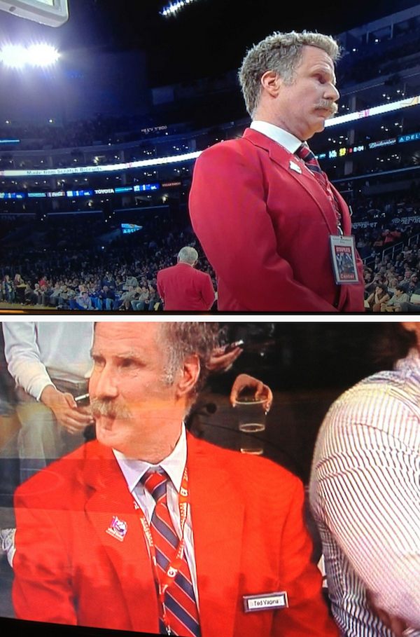 Will dressed as a security guard named “Ted Vagina” to a Lakers game and escorted fans to their court side seats.