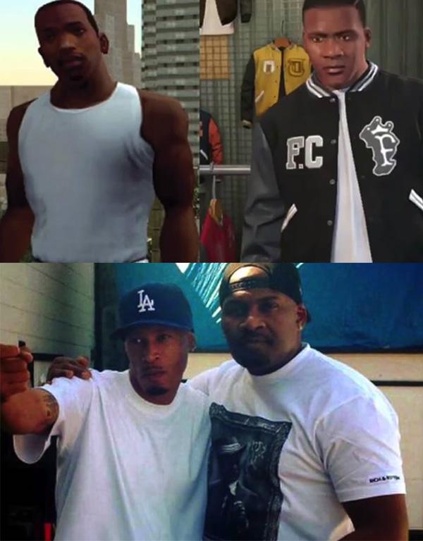 Rapper young Maylay who voices CJ, and Shawn Fonteno who voices Franklin, are actually cousins in real life.