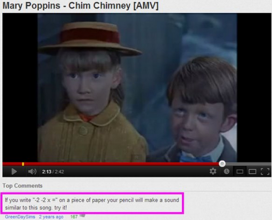 youtube comment chim chimney - Mary Poppins Chim Chimney Amv 213 Top If you write 22 x " on a piece of paper your pencil will make a sound similar to this song, try it! GreenDay Sims 2 years ago 167