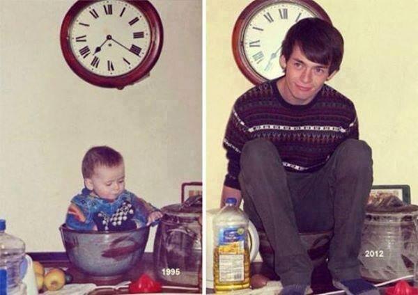 23 People who flawlessly recreated childhood photos