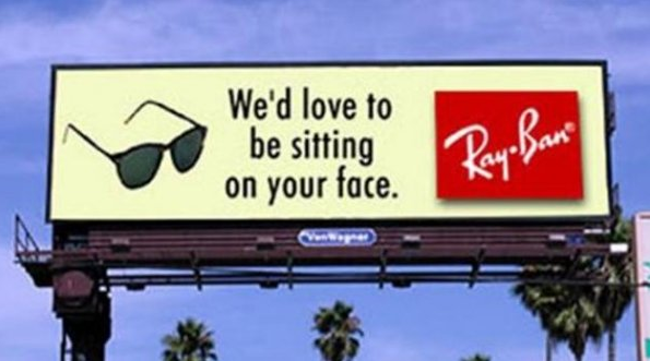 funny advertisement - We'd love to be sitting on your face.