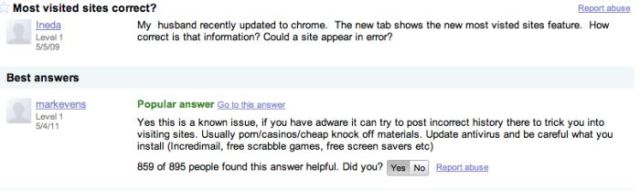 incognito mode yahoo answers - Most visited sites correct? Report abuse Inoda My husband recently updated to chrome. The new tab shows the new most visted sites feature. How Level 1 correct is that information? Could a site appear in error? Best answers m