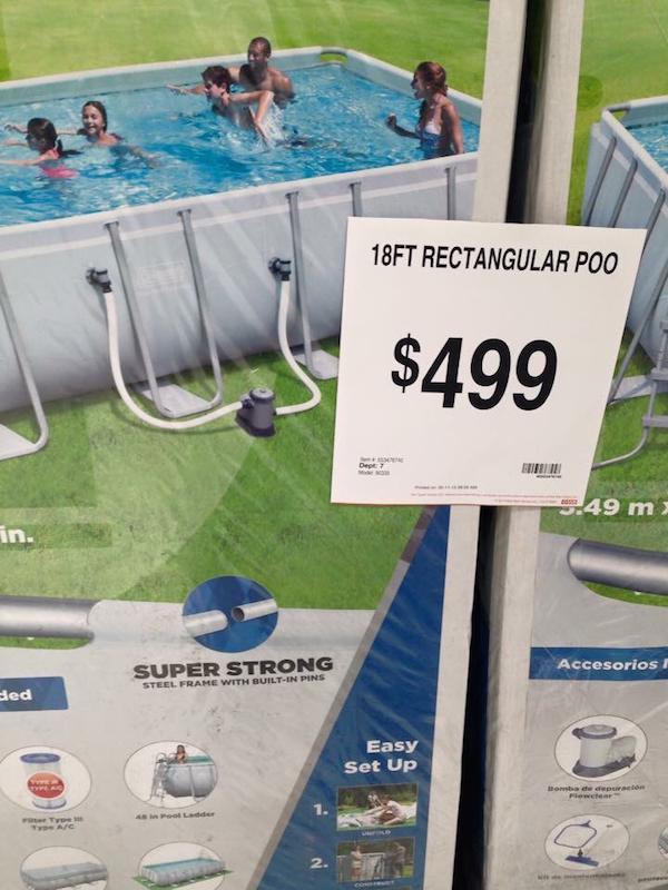 water - 18FT Rectangular Poo $499 5.49 m Super Strong Accesorios Steel Frame With BuiltIn Pins sled Easy Set Up