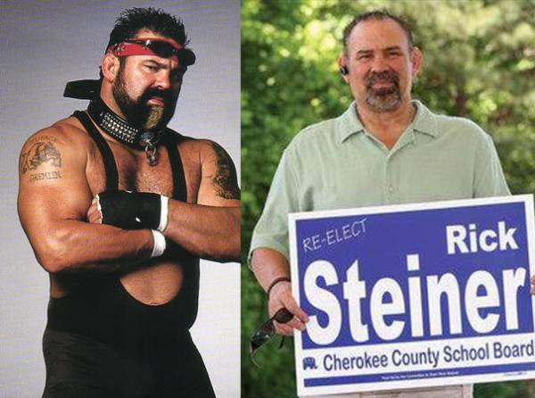 Rick Steiner: The two time World Tag Team Champion also went on to become a real estate agent, but he is also a member of his town’s education board.