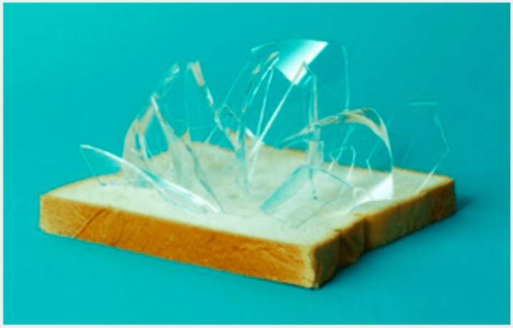 A piece of bread will pick up broken glass