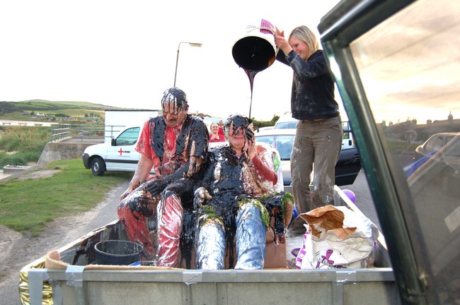 Blackening the bride: A big tradition in Scottish weddings is to have friends and family tie the bride up to a tree and dump disgusting things on her until the wedding. If she can endure this, she can endure the hardships of marriage. That's the idea, anyway.