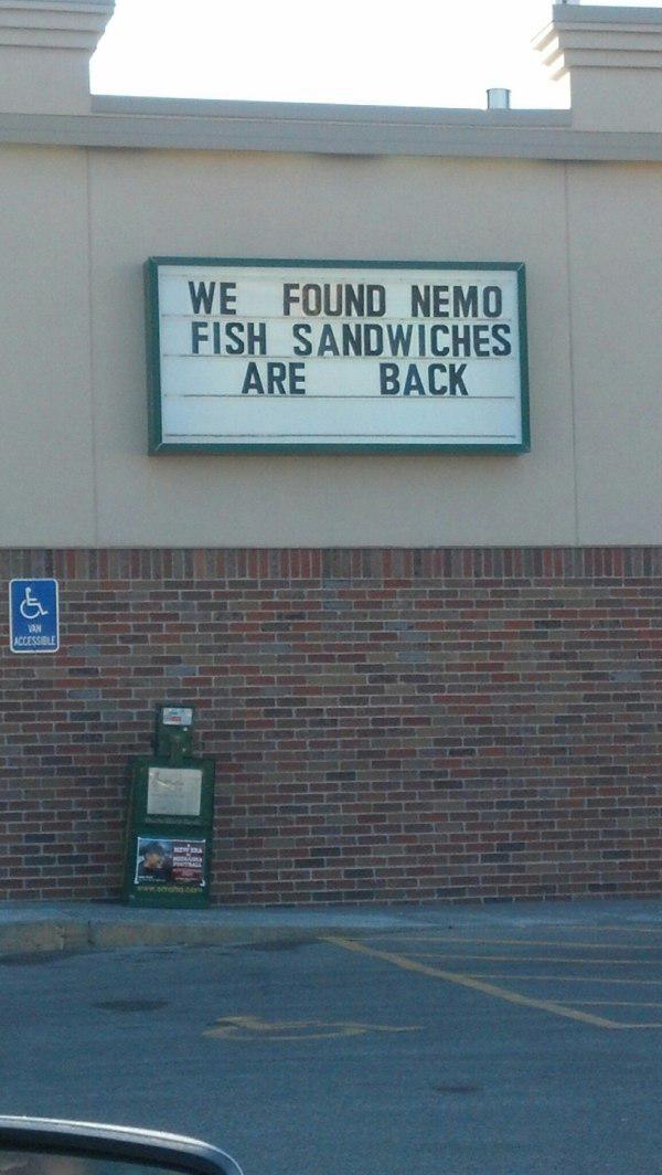 wall - We Found Nemo Fish Sandwiches Are Back