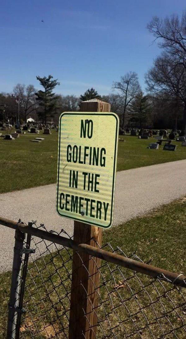 funny road signs - | Golfing