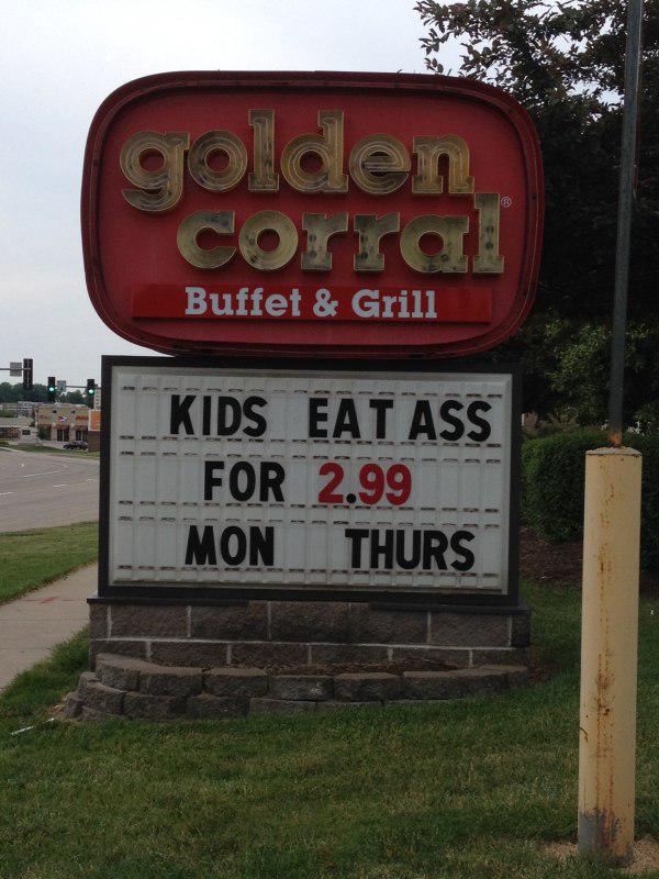 kids eat ass - golden Corsa Buffet & Grill Kids Eat Ass For 2.99 Mon Thurs