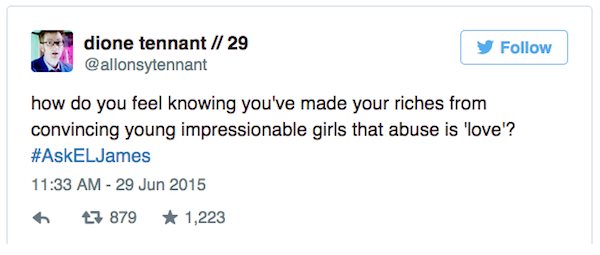 50 Shades author gets destroyed on twitter