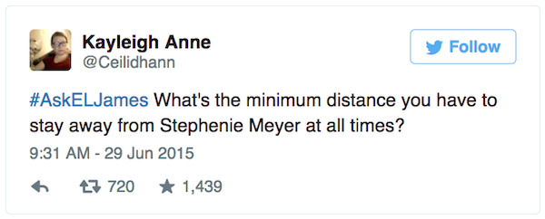 50 Shades author gets destroyed on twitter