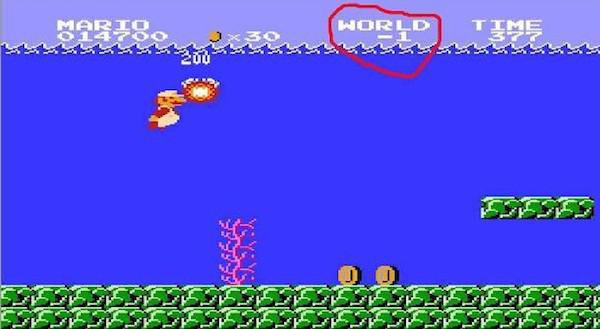 Most people know about the minus world, a secret level in Super Mario Bros. but there are actually 257 secret levels in the game. Not just World -1.