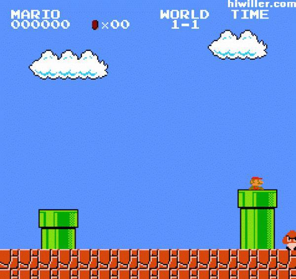 Part of the reason it’s able to be so small is that the game repeats objects often, famously recoloring clouds as bushes.
A less well known example is that when Mario gets hurt he shrinks and the game makes a sound effect identical to when he goes down a pipe.