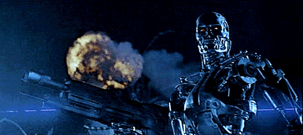 The Terminators seen at the beginning of the movie were fully workable animatronic models.
