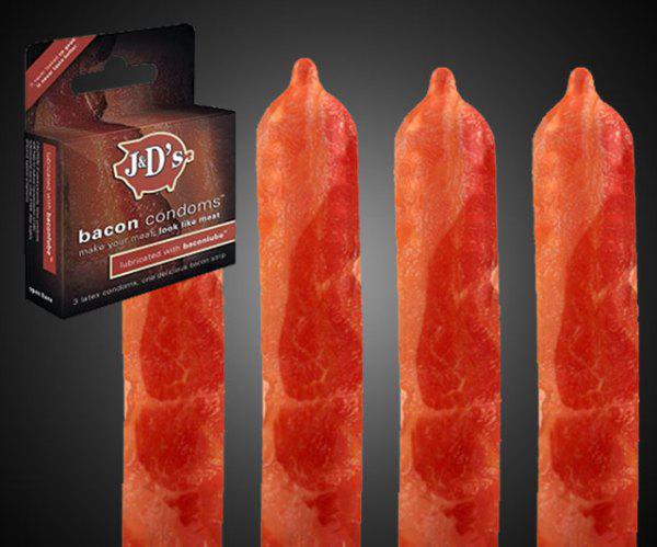 weird flavored condoms - Jd's bacon condoms make you look ke meat bricated Babe