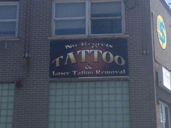 signage - No Re Cattoo Laser Tattoo Removal