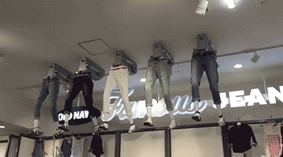 funny mannequin gif