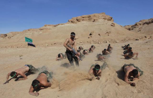 Other Shia militias in Iraq require their members to take part in desert field-training exercises before graduation.