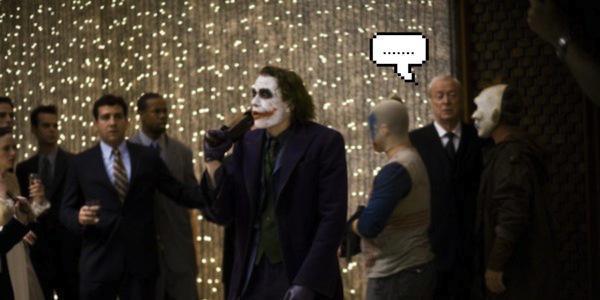 The Dark Knight (2008): Michael Caine was so frightened the first time he saw Heath Ledger as The Joker that he forgot his lines. The scene continued on as Nolan didn’t see a point in re-doing the scene and the lines were cut as a result.