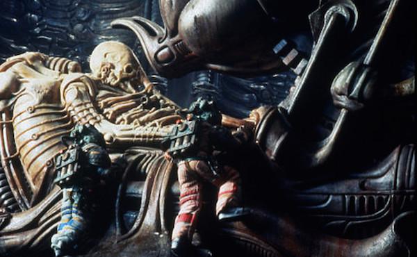 Alien (1979): The enhance the scale of the Space Jockey in Alien, Ridley Scott filmed his children in miniature space suits.