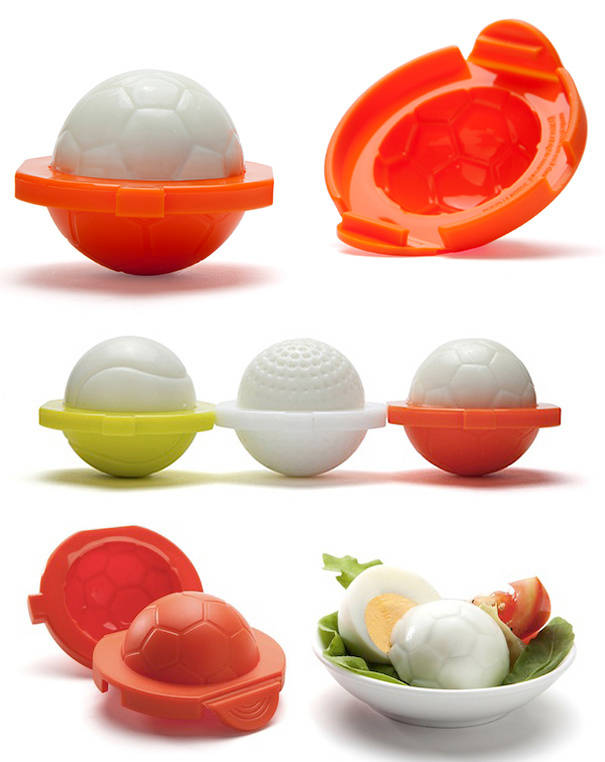 Egg molds that make your eggs look like sports balls