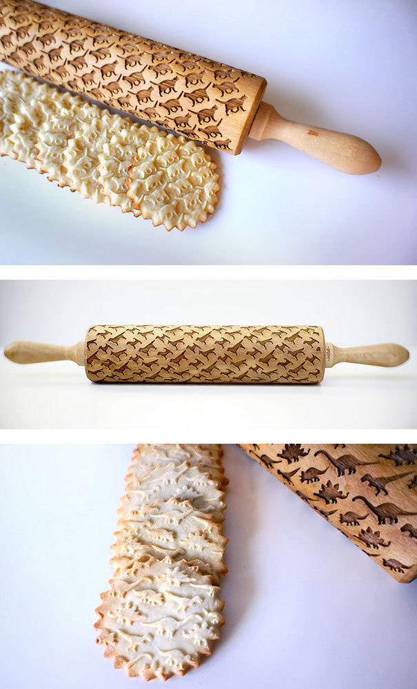 A rolling pin that lets you decorate your cookies