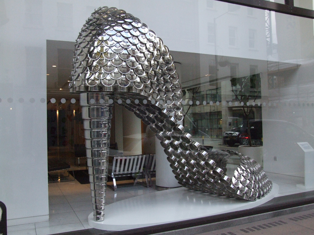 Selfridges in the UK has the largest shoe department on the world. They stock more than 100,000 pairs of shoes, and sell more than 7,000 pairs each week.
