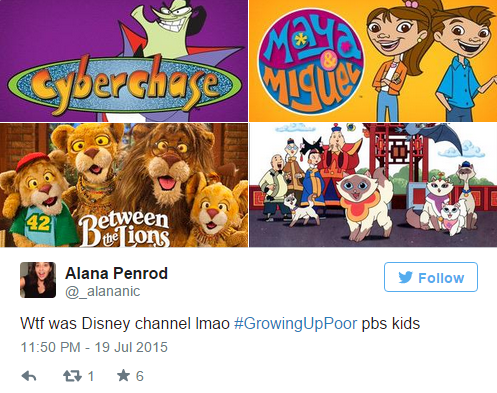 growing up poor pbs meme - Cpercharge 42 petween the ions Alana Penrod Wtf was Disney channel Imao pbs kids 71 6