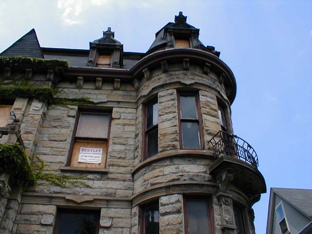 Franklin Castle, Cleveland, Ohio: A German man named Hans Tiedemann who became very rich from a barrel making business, built the house in the mid-1800s. Tiedemann was said to have a very bad temper and that extends to the ghost stories that surround the place. Over the years a pile of baby skeletons was found and it was apparently due to an inept doctor. They can be heard crying in the walls. As well, a group of Nazis were machine gunned there during a political dispute and their conversations can be heard through out the house. As well, perhaps the most famous ghost is Tiedemann's illegitimate daughter Karen who he supposedly hung in a secret passageway from the ballroom. There are several more stories of hauntings at Franklin Castle, these are but a few.