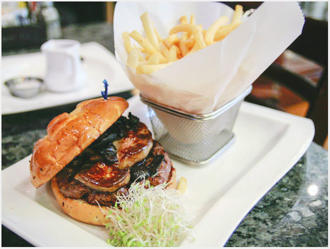 Rossini – $60: From Burger Bar in Las Vegas, this Rossini features an Australian Kobe Wagyu Beef patty topped with foie gras, shaved truffles and black Perigold truffle sauce. Delicious.