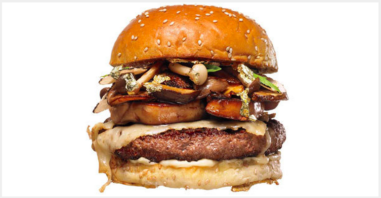 Richard Nouveau Burger – $175: You can pick up one of these bad boys from the Wall Street Burger Shoppe in NYC. It has 10 ounces of Kobe beef, foie gras, black truffles, Gruyere, and it’s topped off with gold flakes.