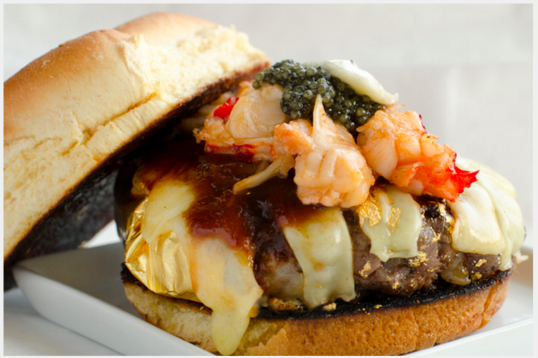 666 Douche Burger – $666: This is easily the most expensive burger you can buy at a Food Truck. It’s got Kobe beef, foie gras, Gruyere cheese, champagne steam, lobster, caviar and truffles. Oh, and BBQ sauce, because even fancy people love BBQ sauce.