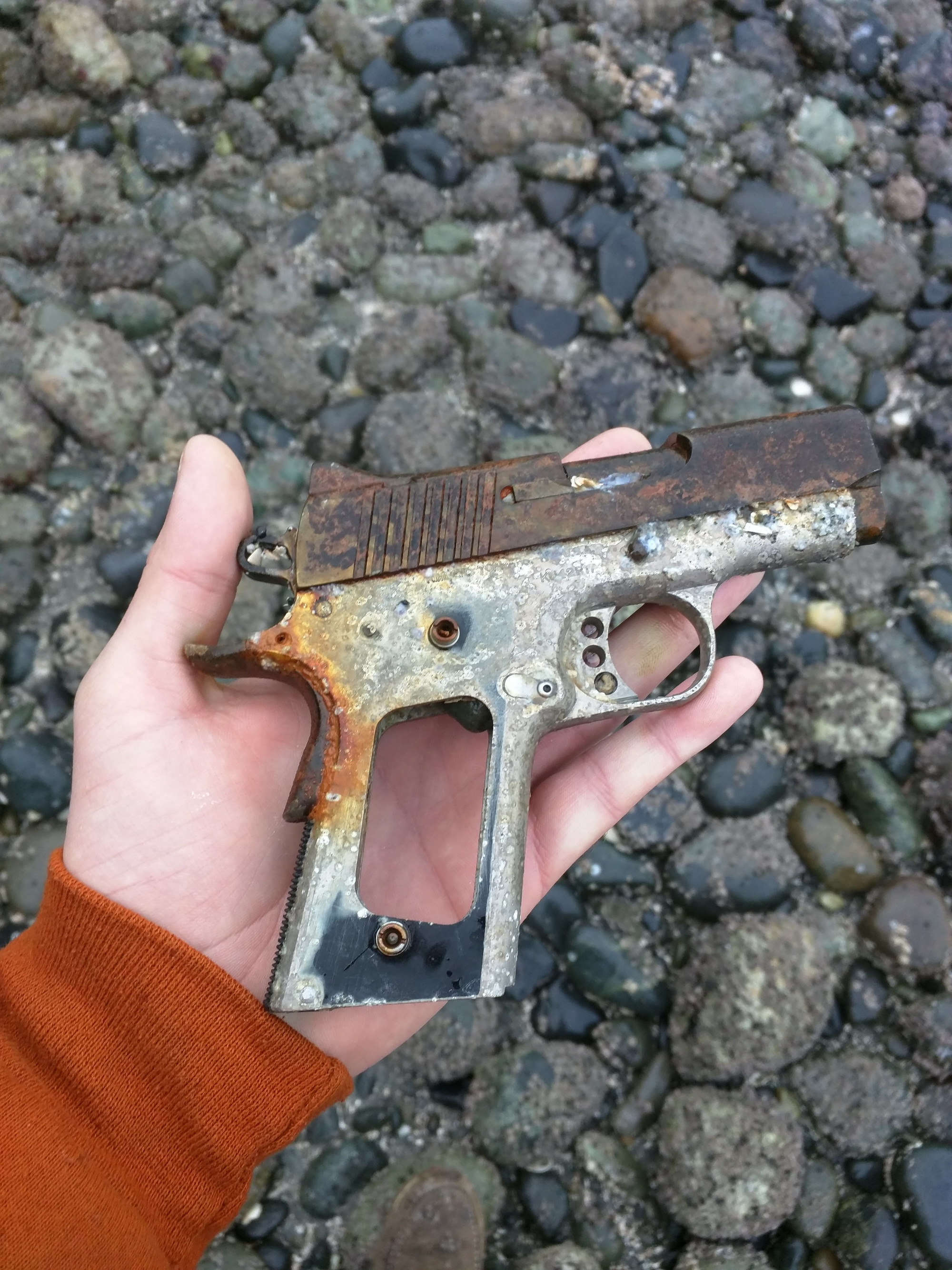 Old and rusted pistol