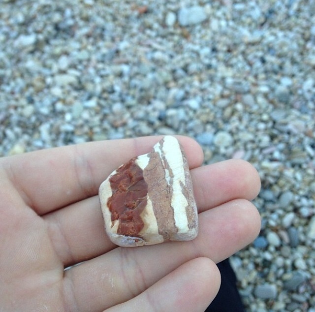 A Rock That Looks Like Bacon, found in Italy