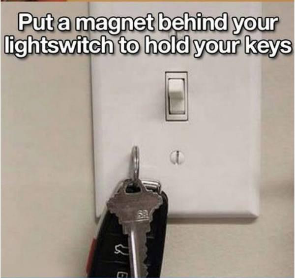 summerlee, museum of scottish industrial life - Put a magnet behind your lightswitch to hold your keys