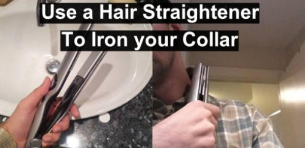 Use a Hair Straightener To Iron your Collar