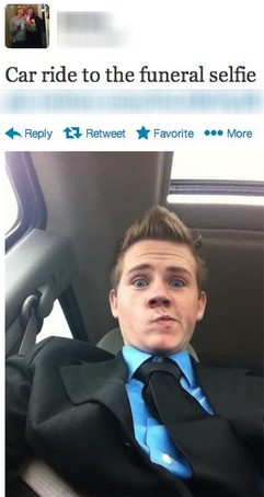 sideways pout - Car ride to the funeral selfie t3 RetweetFavorite ... More