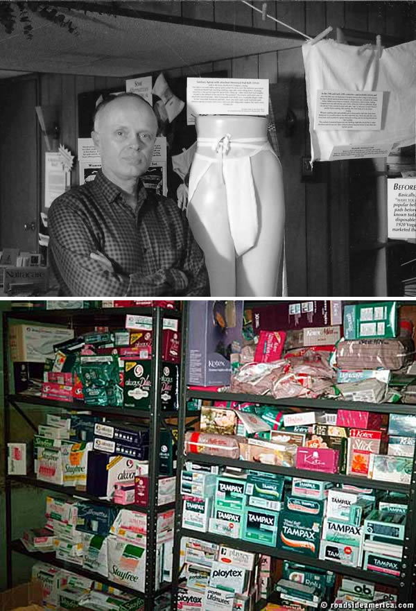 Harry Finley had an interesting hobby—he devoted a good part of his life to curating a private collection of feminine hygiene products. 

From 1994 to 1998, the Department of Defense employee operated the Museum of Menstruation out of his suburban Maryland basement. The museum exists now only online and in storage boxes in Finley's home. It is composed of both cultural and humorous menstruation articles and news items, as well as the history of menstrual products from different periods (pun intended) and places around the world.